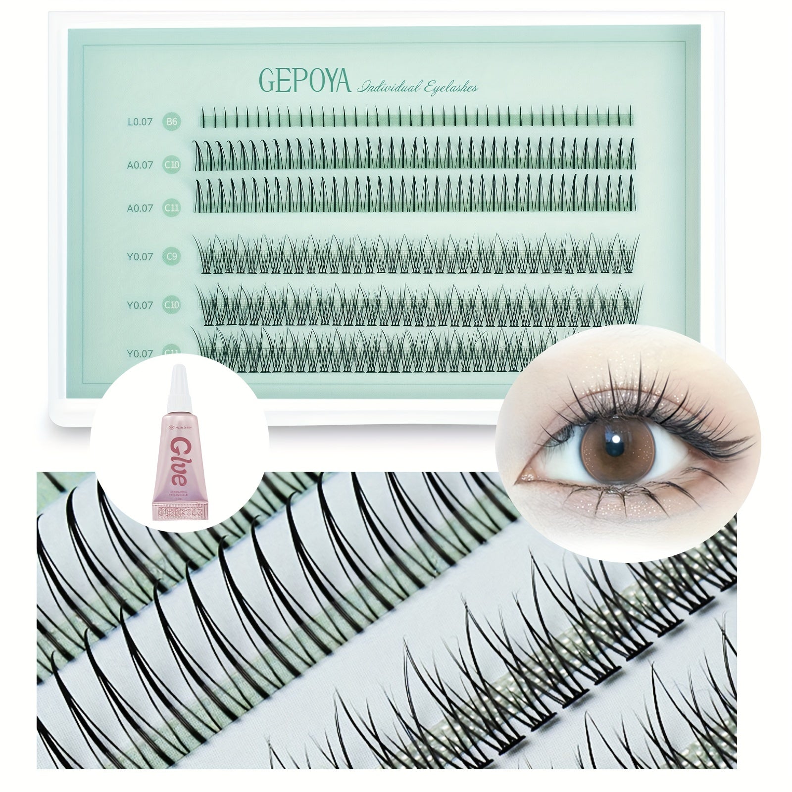 Individual Lashes Natural Look DIY Extension Kit