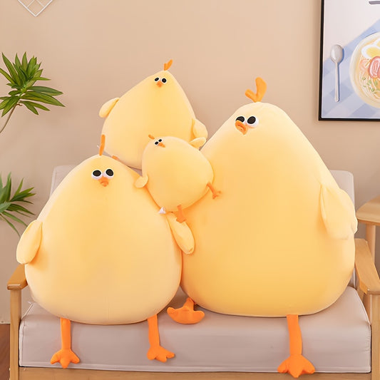 Yellow Chicken Stuffed Toy Comfort Doll Throw Pillow