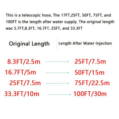 25-100ft Garden Hose Expandable Magic Flexible High Pressure Water Hose