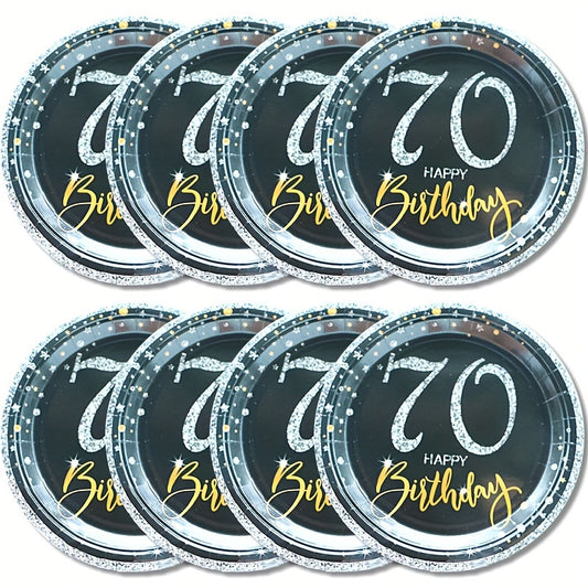 70th Birthday Cheers To 70 Years Paper Plates (20pcs)