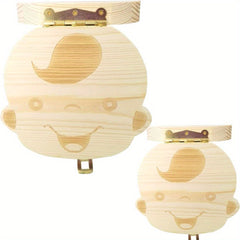 Baby Tooth Box Keepsake For Girls Wooden Tooth Storage And Saver Box
