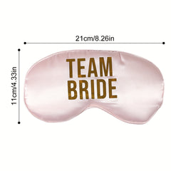 Soft Pink Bridal Sleep Mask for Bridesmaid