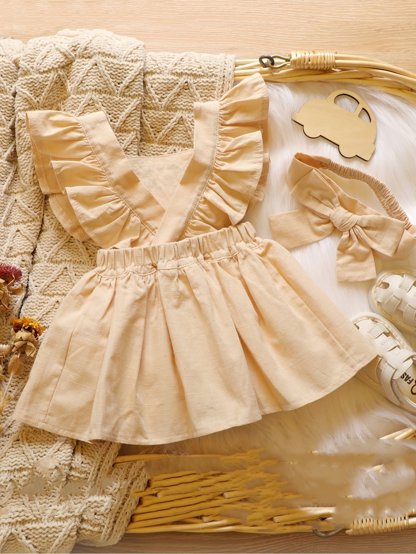Floral Embroidery Baby Girl Dress Set