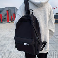 Men's Casual Solid Backpack Travel School Bag