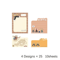Animal Academy Cartoon Sticky Notes 100 Sheets