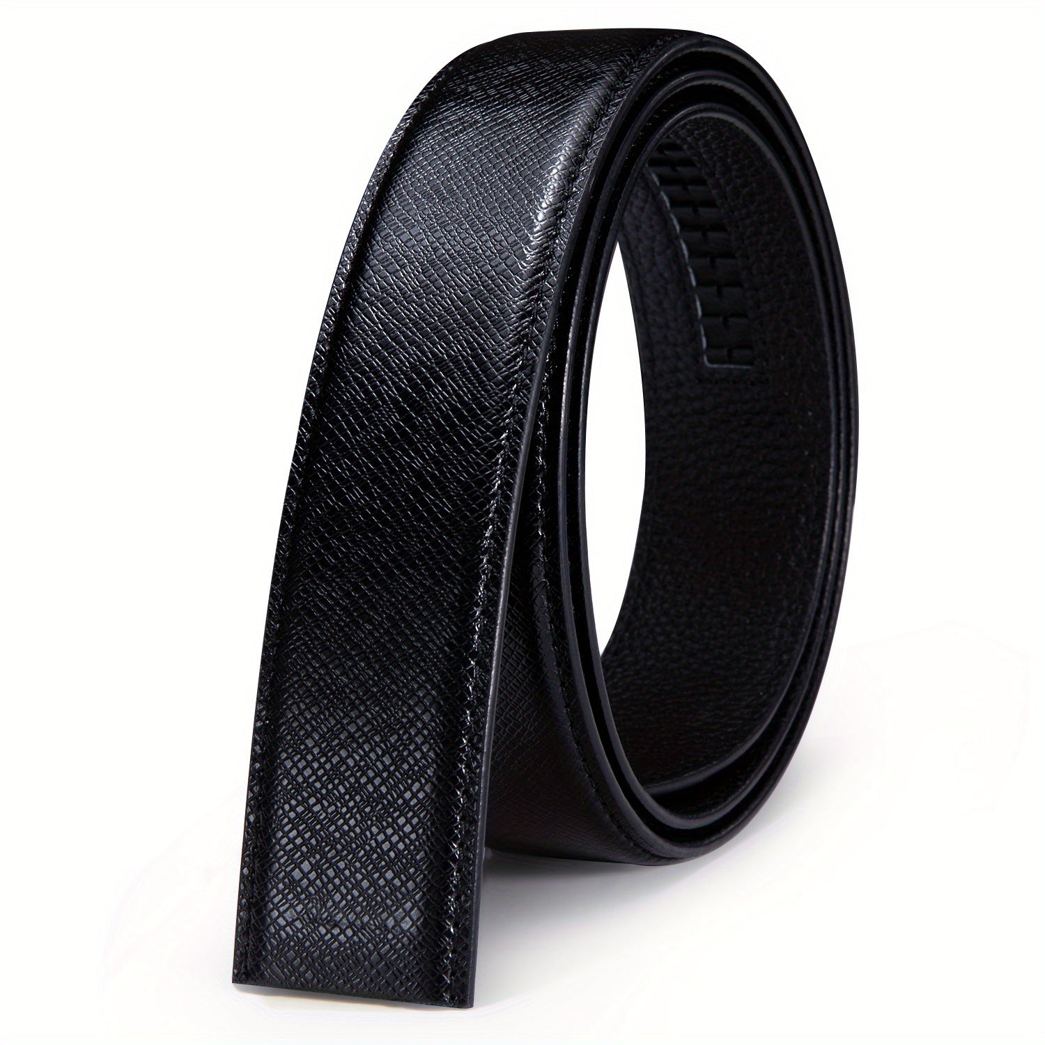 Men's Leather Belt Waist Stap Without Buckle Durable Business Fit