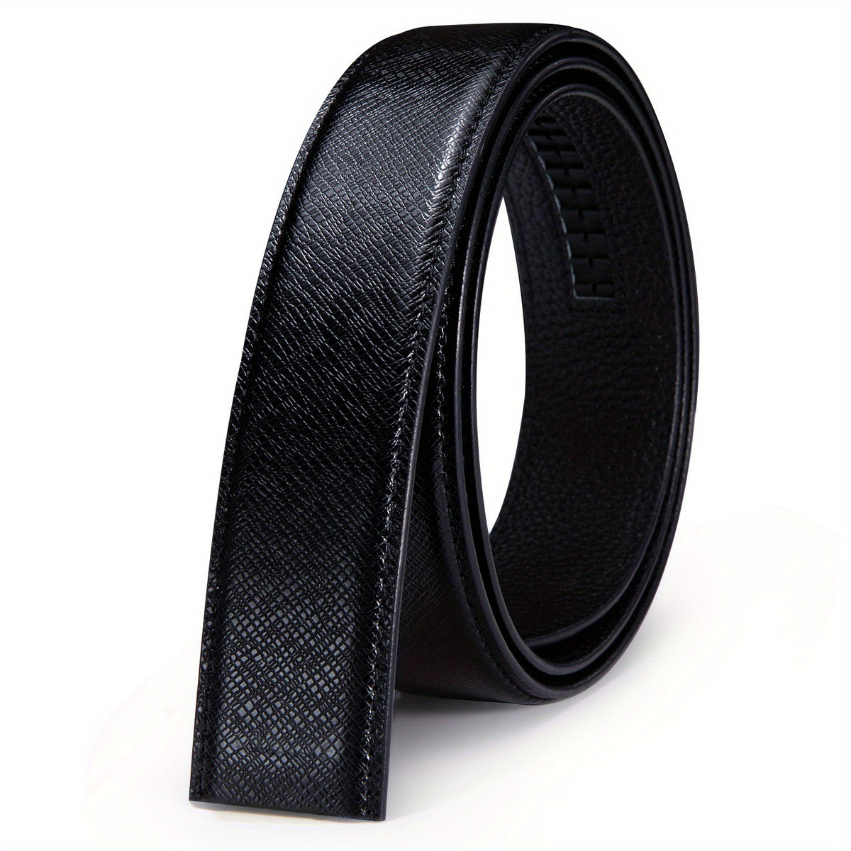 Men's Leather Belt Waist Stap Without Buckle Durable Business Fit