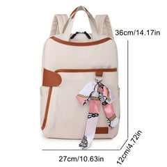 Large Capacity Backpack with Silk Scarf for Outdoor Travel
