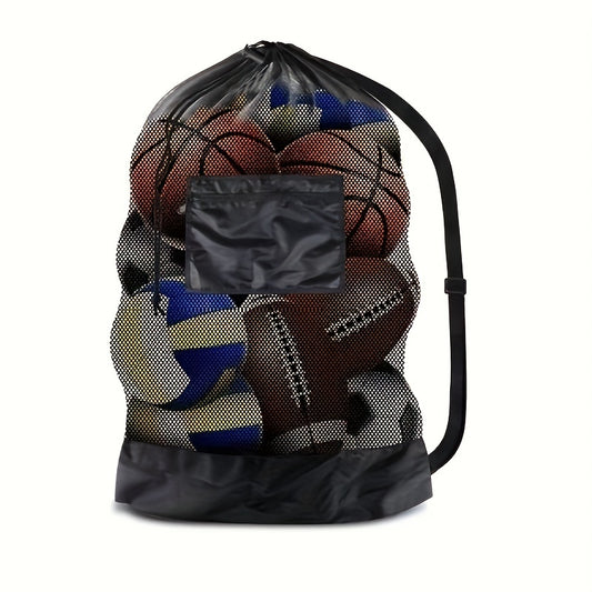 Mesh Sports Ball Storage Bag with Drawstring