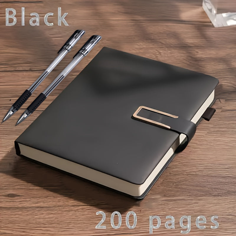 Personalized A5 Faux Leather Notebook with Pens & Bookmark