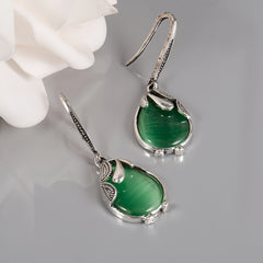 Water Drop Shape Drop Earrings Inlaid Gems Wedding Engagement Earrings