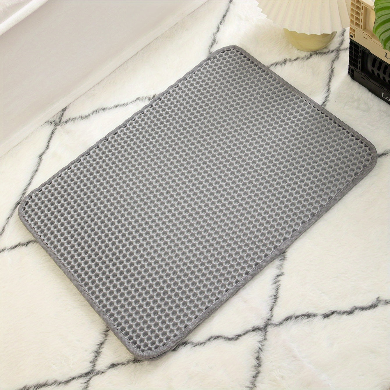 Double Layer Cat Litter Mat Traps Litter Easy To Clean