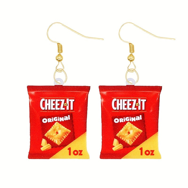 Funny Biscuit Dangle Earrings Acrylic Jewelry