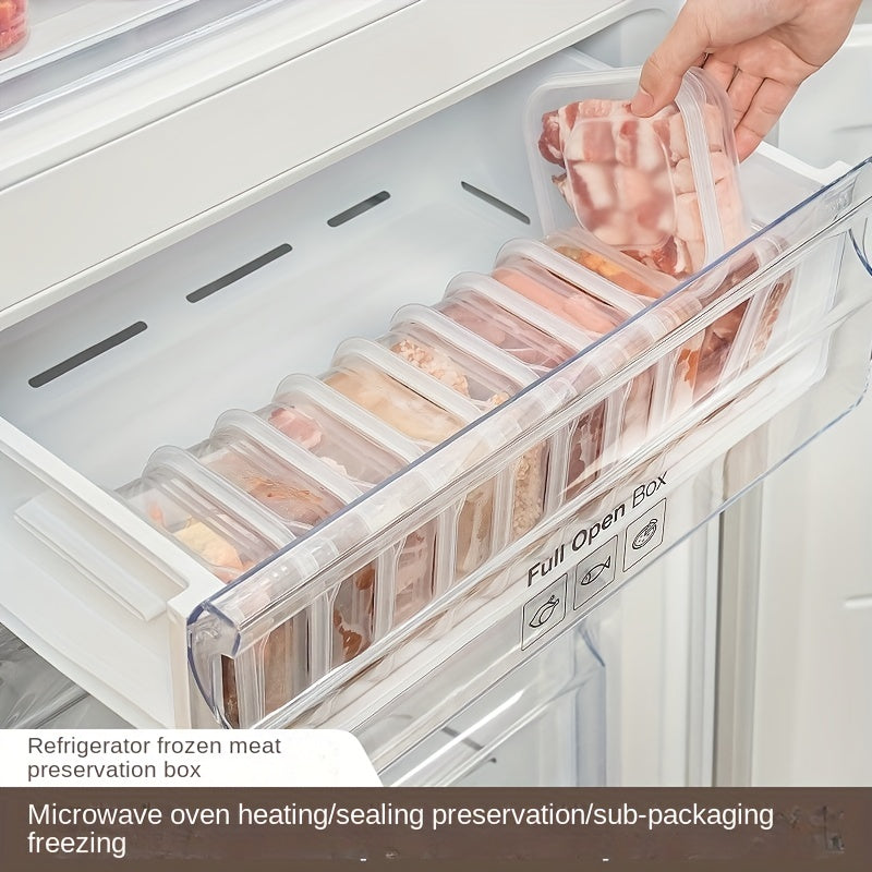 4pcs Clear Food Storage Box With Locking Lid Sealed Storage Baskets