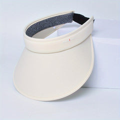 Solid Visor Hat Casual Ponytail Sun Hat UV Protection Foldable