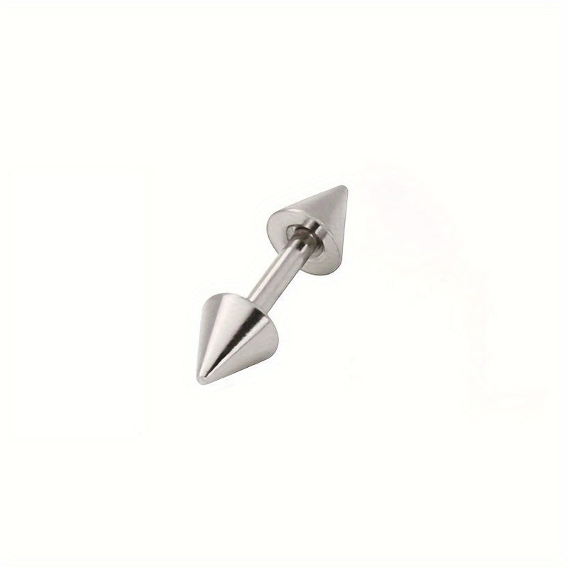 Stainless Steel Cone Earrings Double Pointed Piercing Jewelry