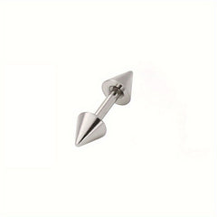 Stainless Steel Cone Earrings Double Pointed Piercing Jewelry