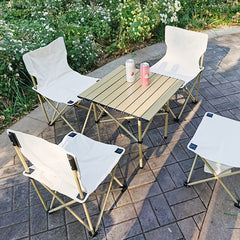 Metal Folding Chair Portable Picnic Moon Chair Outdoor Camping Gear