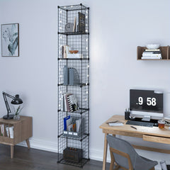 DIY Assembled Storage Rack Vertical Bookcase for Living Room Study Office