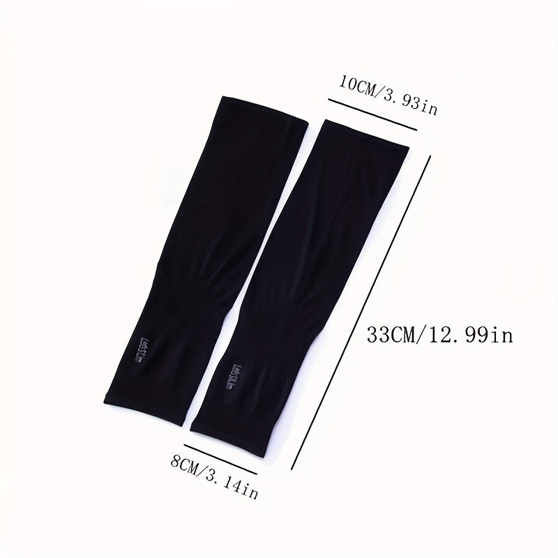 Solid Long Ice Sleeve Women Summer Sports Arm Sleeves Sunscreen Cycling Gloves