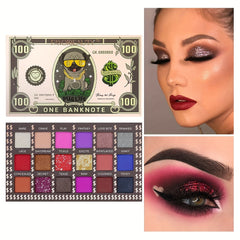 18-Color Sequin Matte Eyeshadow Palette with Highlighter