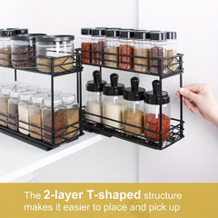 Pull Out Spice Rack Kitchen Organization