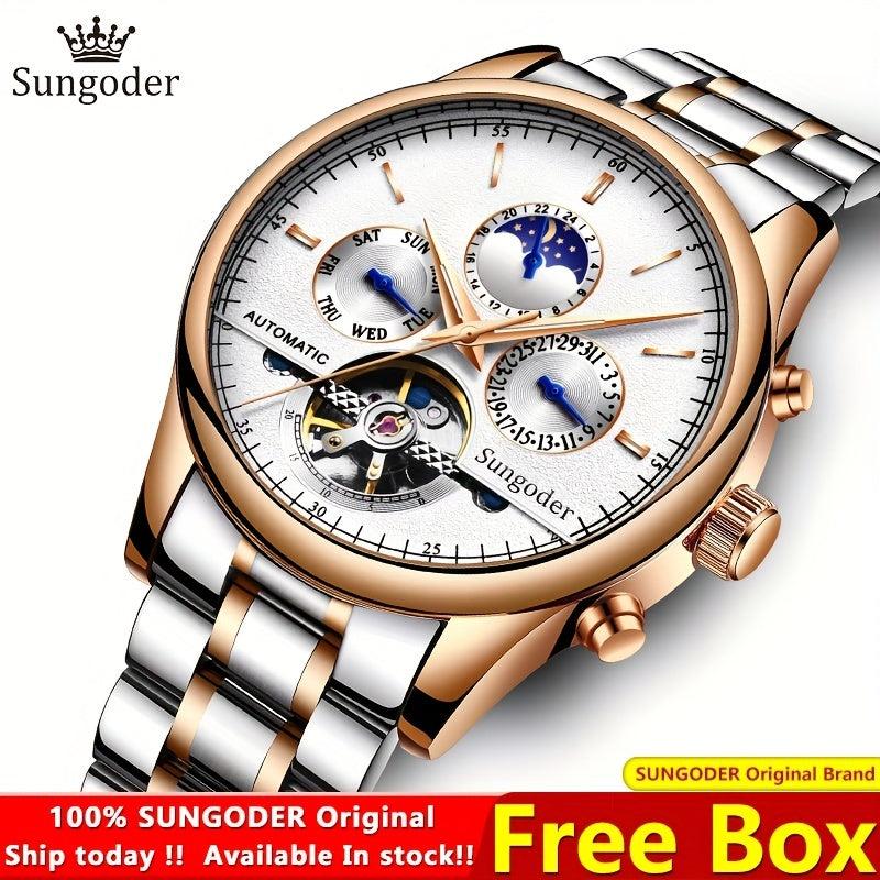 SUNGODER Auto Mechanical Men's Watch Stainless Steel Water Resistant
