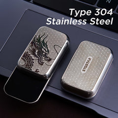 Dragon Year Theme Slider Fidget Toy Stainless Steel Metal Blocks