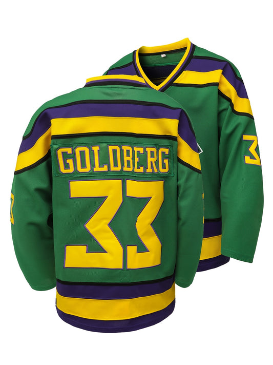 Men's Ice Hockey Jersey 33 Green Retro Classic Embroidery Stitched Hockey Sweats