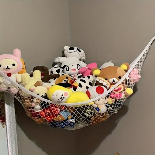 Pink Corner Hanging Organizer for Stuffed Animals