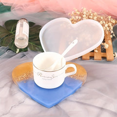 4pcs Heart Resin Mold Love Heart Shape Epoxy Mold