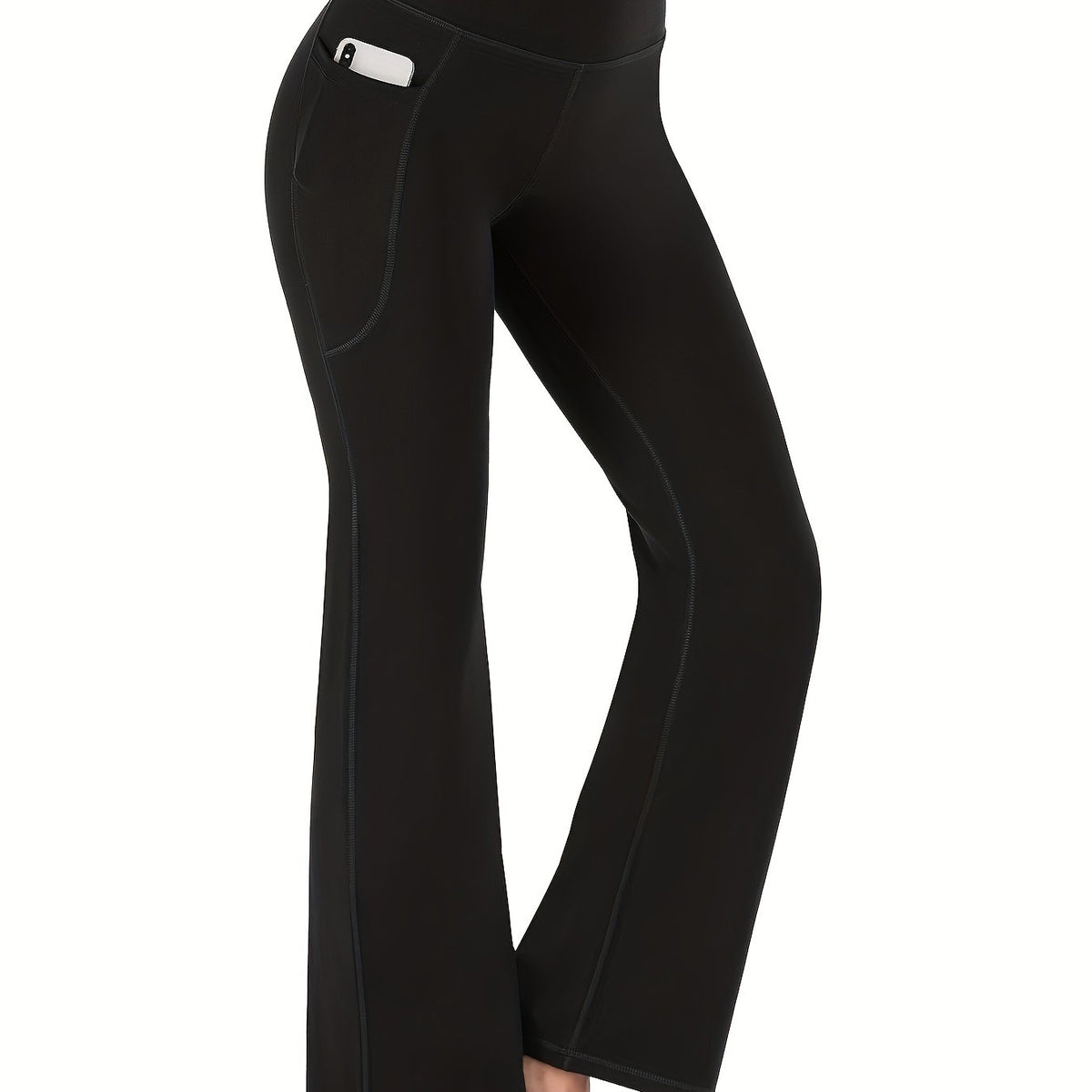 Women's Flared Yoga Pants With Pockets High Waisted Tummy Control
