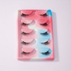 5 Pairs Natural Look Semi-Transparent False Eyelashes for Cosplay