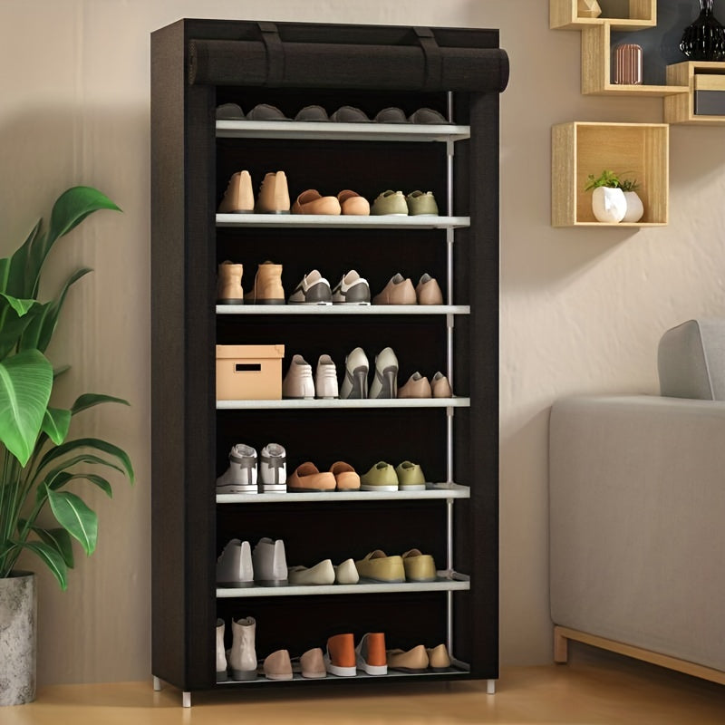 Durable Foldable Vertical Shoe Rack Organizer for Entryway Hallway