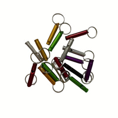 5pcs Aluminum Whistle with Key Chain for Emergencies & Outdoor Activities