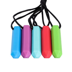 Hexagonal Silicone Toothbrush & Chewing Pendant Set
