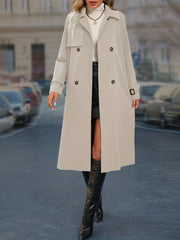 Double Breasted Belt Trench Coat for Women