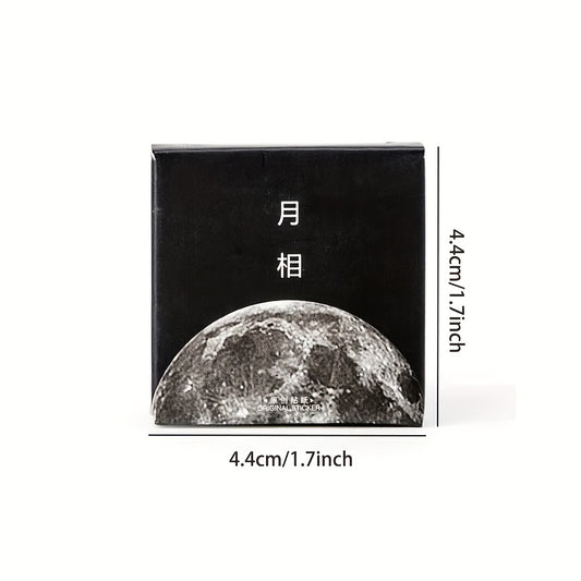 Moon Mini Paper Stickers Circular Designs for Scrapbooking & Decoration