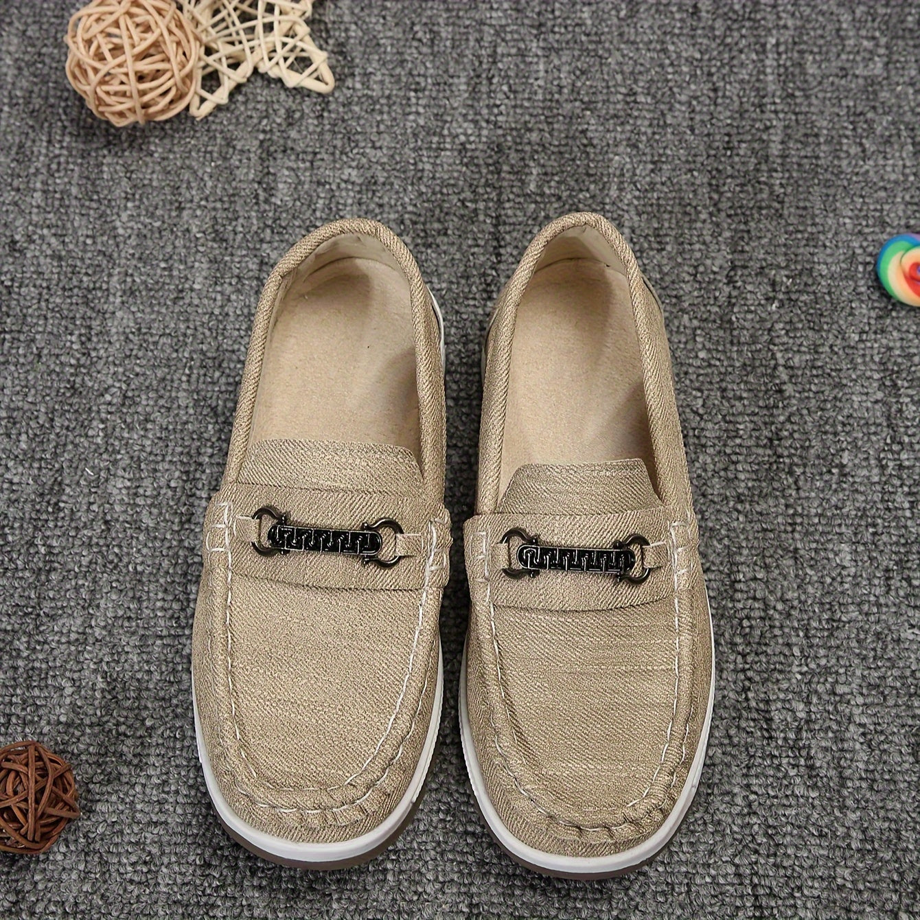 Boys' Slip On Loafer Shoes Lightweight Non Slip Flat Shoes