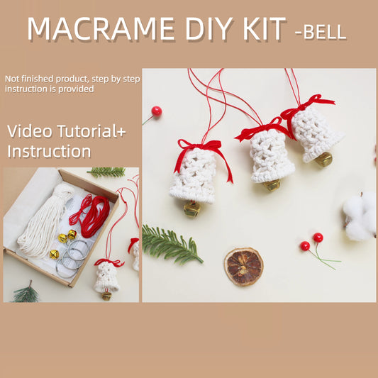 Macrame Jingle Bell DIY Kit - Perfect Christmas Gift