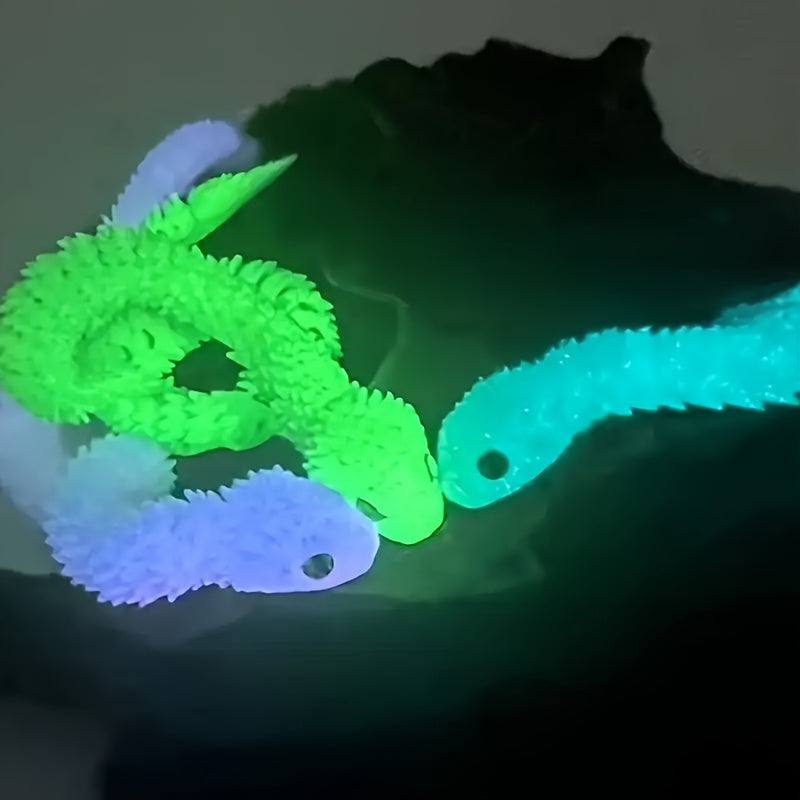 3D Printed Glowing Snake Statue Halloween Christmas Decoration
