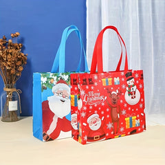 Christmas Gift Bag Double Handle Shopping Bag Holiday Party Gift Packaging Bag