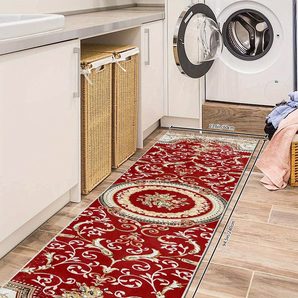 Vintage Floral 2'X10' Runner Rug Laundry Room Rug Oriental Hallway Runner