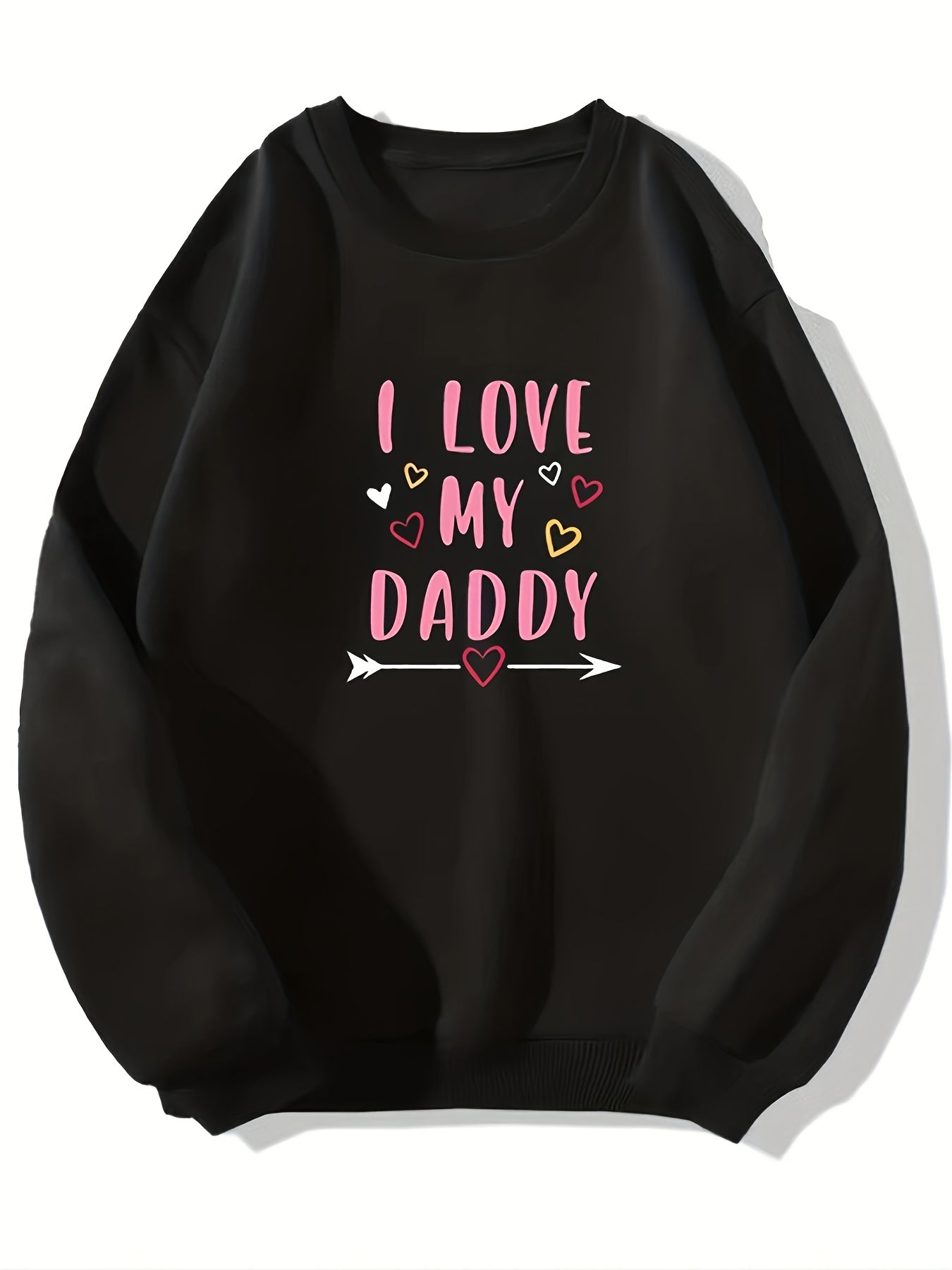 Girls Sweatshirt 'Happiness' Print Comfort Fit Long Sleeve Top Pullovers