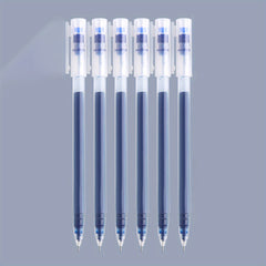 6pcs/10pcs Large Capacity 0.5mm Needle Tube Gel Pen for Students Office Writing