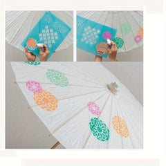DIY Drawing Paper Umbrella Handcraft Toy for Adult Kid