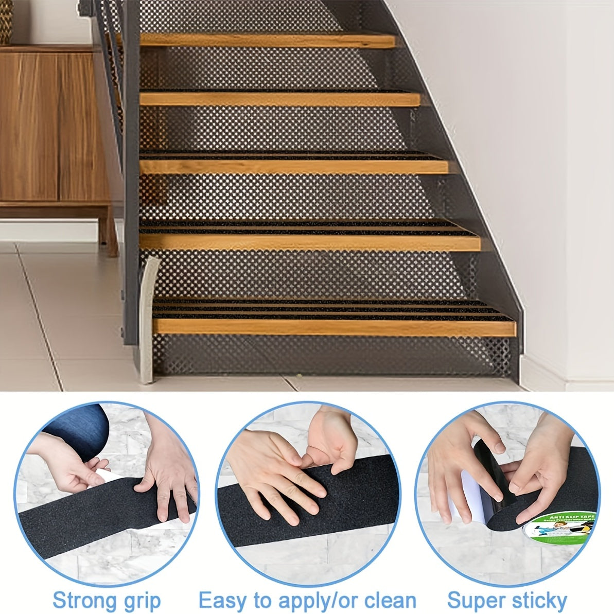 16FT Anti Slip Tape Traction for Stairs Ramps Treads Safety Indoor/Outdoor