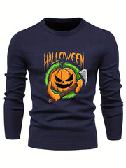 Jack O Lantern Slim Fit Pumpkin Sweater for Men