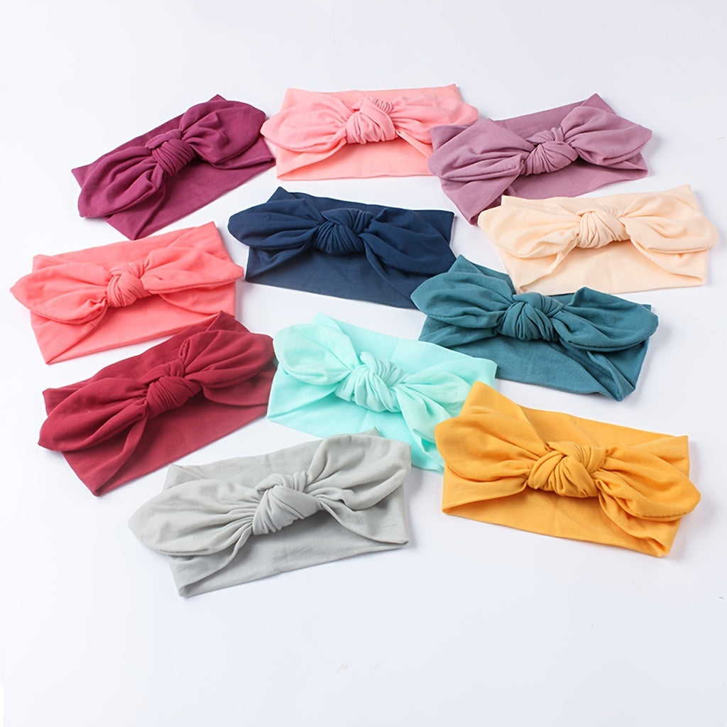 Baby Girls Nylon Rabbit Ear Headbands for Newborn