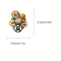 50pcs Steampunk Gears Stickers Colorful Metallic Self Adhesive Decals